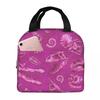 Pink Dinosaur Fossils Unearthed Insulated Lunch Bag for Women Office Cooler Thermal Food Box Tote Portable Lunch Boxes Container