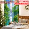 2pcs   2D FLAT PRINTING Curtains (Without Rod) Tropical Cascade Halloween Festival Popular Curtains&Drapes Machine Washable