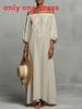 Elegant Floral Off Shoulder Maxi Dress With Embroidery For Casual Spring Occasion