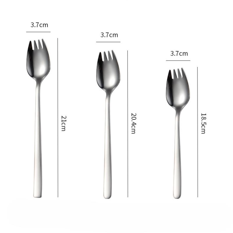 HANYANG Nerezová salátová vidlička 304 Vícespecifikace Dárkový příbor Vidlička Lžíce Integrovaná lžíce Nudlová mísa Čtvercová rukojeť