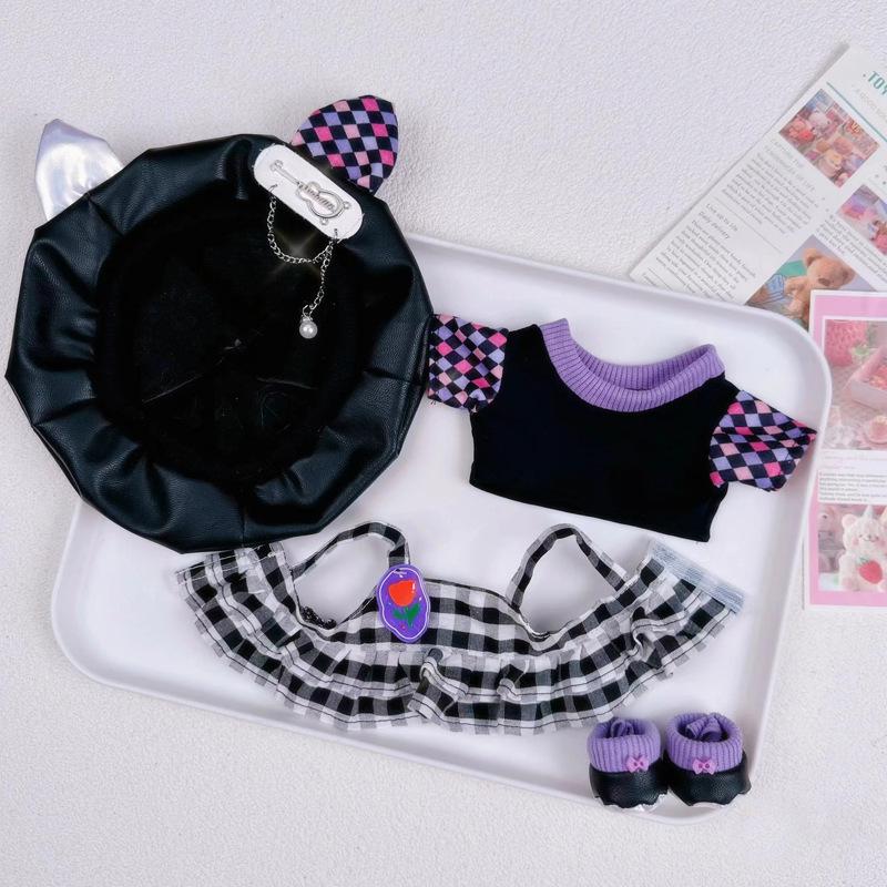 

20 см Плюшевая Хлопковая Кукла Девочка с Платьем и Набором Нарядов 20cm Cotton Doll Outfit (Doll not included)