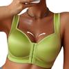 Glossy Front Buckle Underwear Women's Sports Bra Without Steel Ring To Gather and Close the Sub-breasts, Anti-sagging Large Size Bra