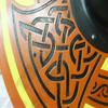 Karniproduction Viking Shield Roleplay Cosplay Item Medieval Celtic Wooden Carved Reviser Emblem