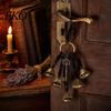 Lightweight Door Handle Chime Witch Bells for Knob Protection, Handmade Hanging Protective Home Blessing Gift Hanger, Vintage Decorative Bell