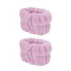 1 Pair Face Washing Wristbands Strong Water Absorption Skin Friendly Soft Pure Color Women s Wrist Towels for Home Travel