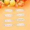 100 STÜCKE Oval Holz Handgemacht 2-Loch Knöpfe Etikett Anhänger Nähen DIY Scrapbooking Basteln
