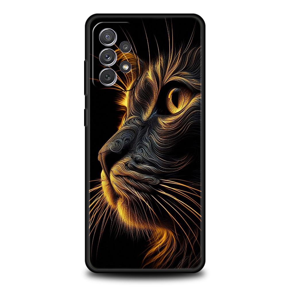 Proud Cat Phone Case for Samsung Galaxy A13 A15 A22 A23 A25 A31 A32 A33 A35 A41 A51 A52 A53 A55 Soft TPU 5G Shell Fundas Capas
