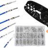 Linkstyle 395PCS Connector Pins Terminal Kit, 21 Types Automotive Car Electrical Wire Terminal, 1/1.5/1.8/2.2/2.8/3.5mm Non-Insulated Plug Removal