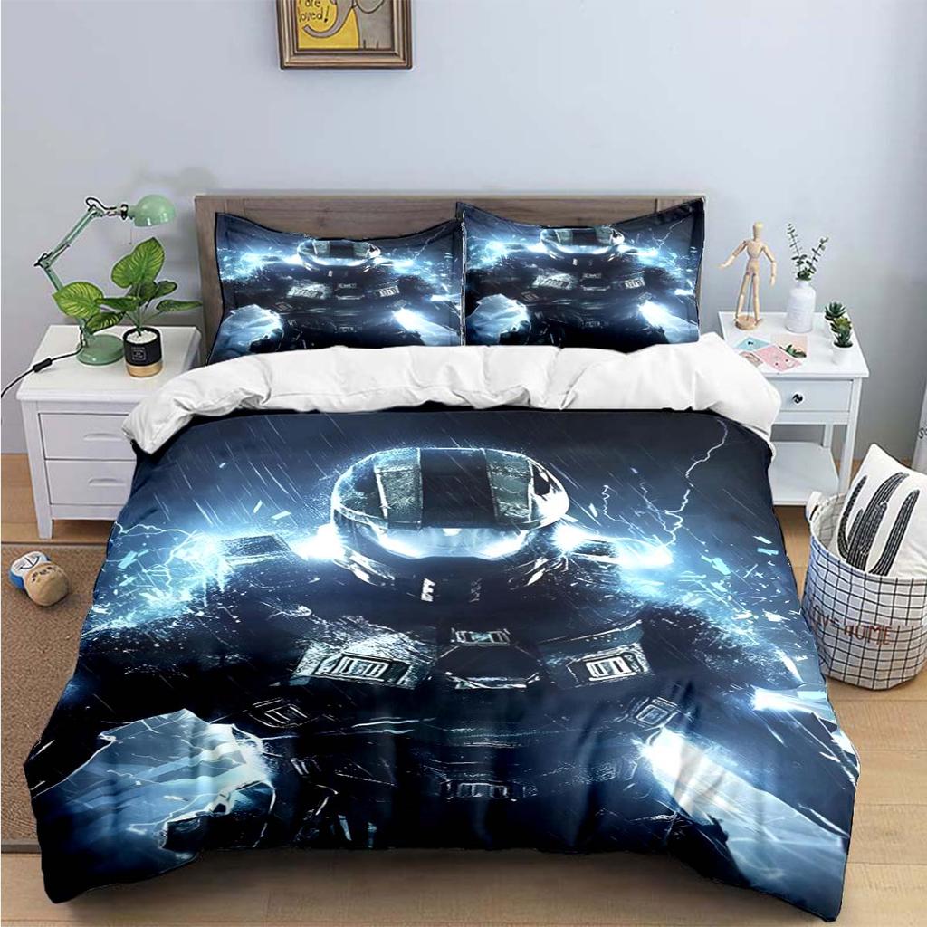 Comforter Game H-Halo 2 Xbox Mechwarrior Print Bedding Sets Bed Supplies Set Bed Comforter Set Bedding Set Luxury Gift