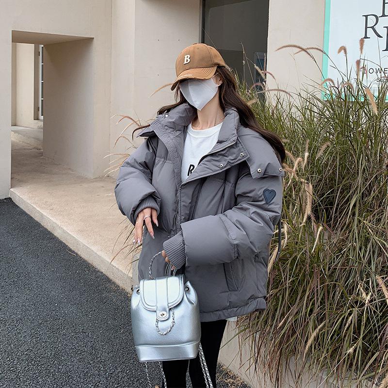 Women's cotton-padded clothes winter new gray small love short down cotton clothes student models large size bread clothes to keep warm
