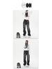 Women's Wide-Leg Black-Gray High-Waisted Jeans - Autumn/Winter 2023