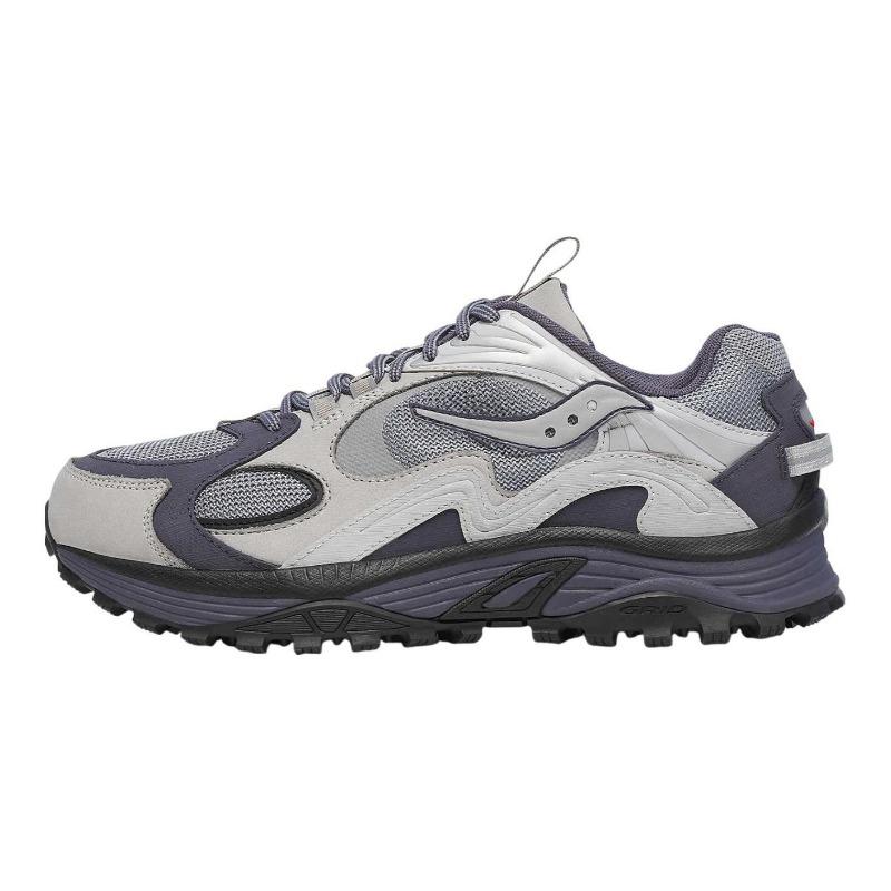 Saucony Grid Aura X Grey Pack unisex low-top trail running shoes gray slip resistant durable S70908-2 42