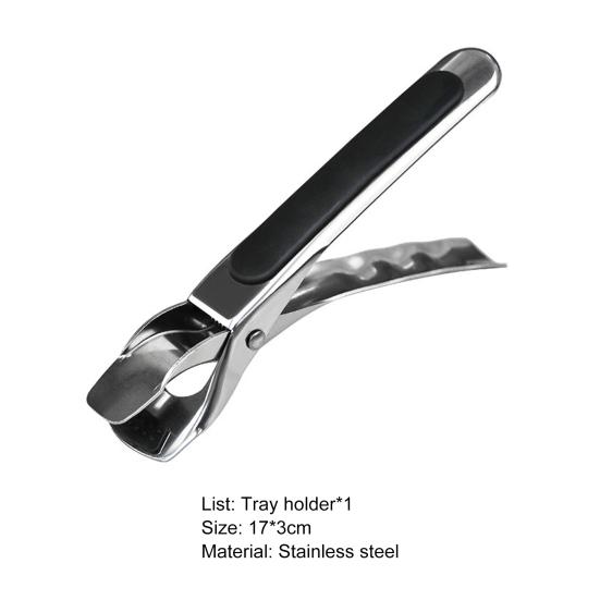 Bowl Clip Sturdy Construction Rust-proof Stainless Steel Multifunctional Plate Dish Clip Pot Gripper for Home