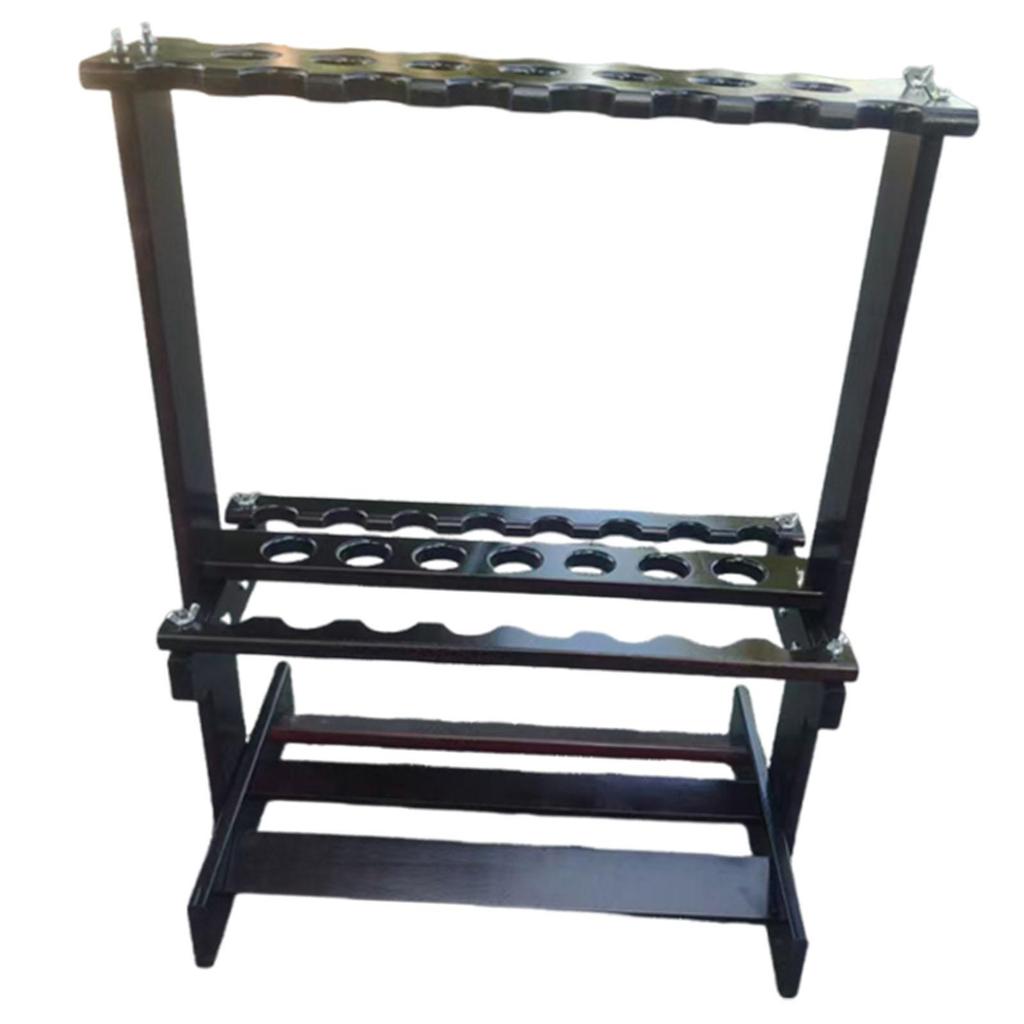 Fishing Rod Holder Versatile Easy Assembly Double Side Slot Bamboo Accessory 23 Holes
