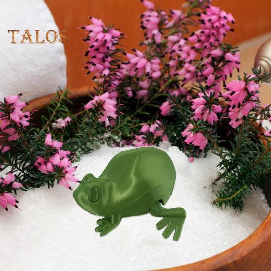 Jumping Frog Toy 3D Printed Frog Model Reptile Figurine Interactive Frog Fidget Toy for Kids And Adults School Projects