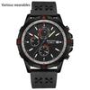 New Electronic Quartz Men's Watch Outdoor Mountaineering Sports Braided Calendar Men's Watch Three Eyes and Six Needles Watch