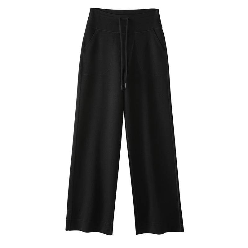 

2026 Spring Women s High-Waisted Modal Slimming Drawstring Straight Leg Pants Large