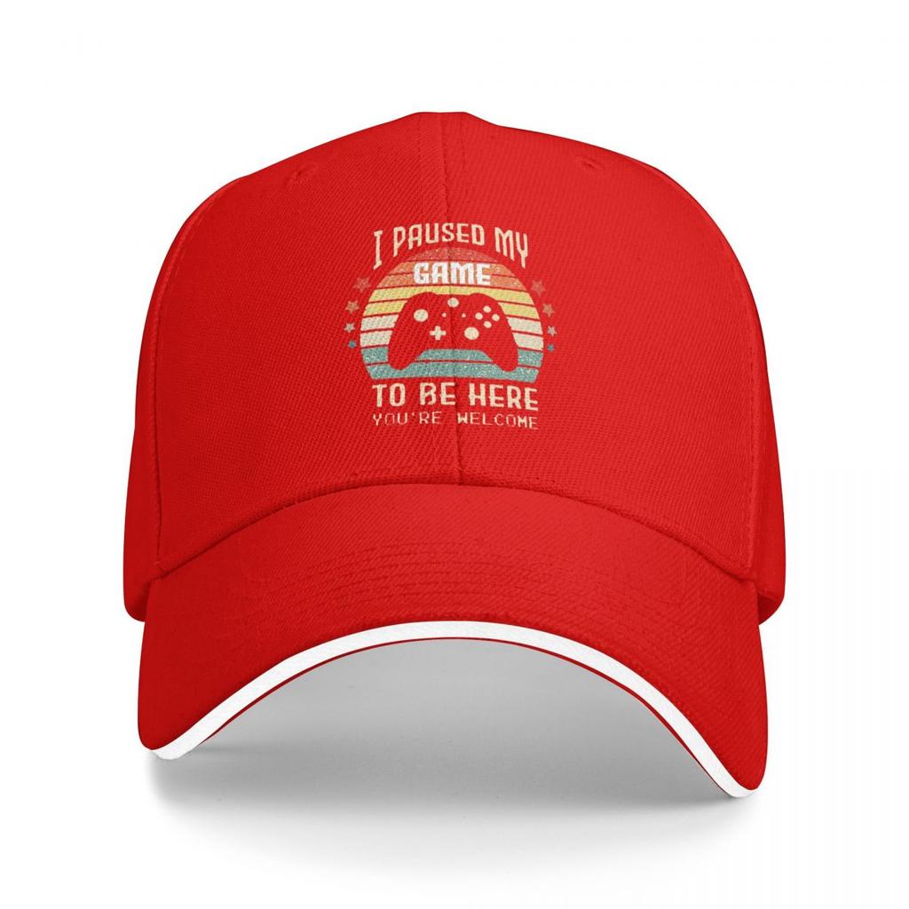 I Paused My Game To Be Here Game Controller Baseball Caps Snapback Baseball Hats Breathable Casual Casquette for Men And Women