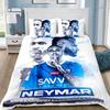 Modisches Fußball-Superstar N-Neymar Bettwäscheset 3D-bedruckter Bettbezug Bettwäscheset Weich King Full Size Bettwäscheset Für Jungen