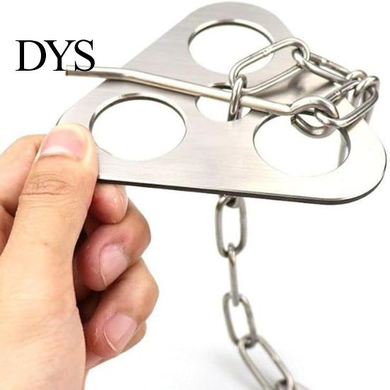 Camping Firewood Holder Campfire Tripod Board with Chain, Turn Branches into Tripod, Stainless Steel Plate Support Plate, Portable Cooking Accessories