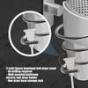 Wall Storage Hair Dryer Holder Aluminum Rack for Bathroom Use with Front Opening and Daily Counter Space Saving Design