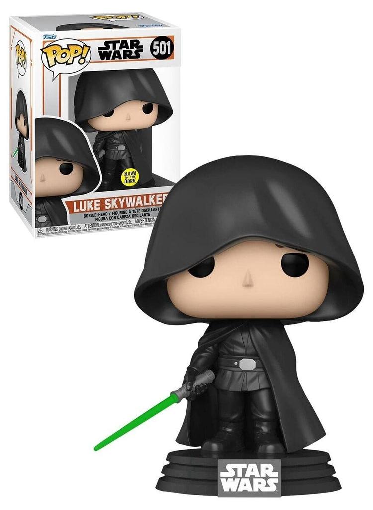 Funko Pop! Star Wars The Mandalorian – Luke Skywalker #501 (Glow-in-the-Dark) Bobble-Head Vinyl Figure