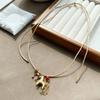 Metallic Finish Horse Pendant Necklaces Pony-shaped Cartoon Horse Necklaces  Female Accessories