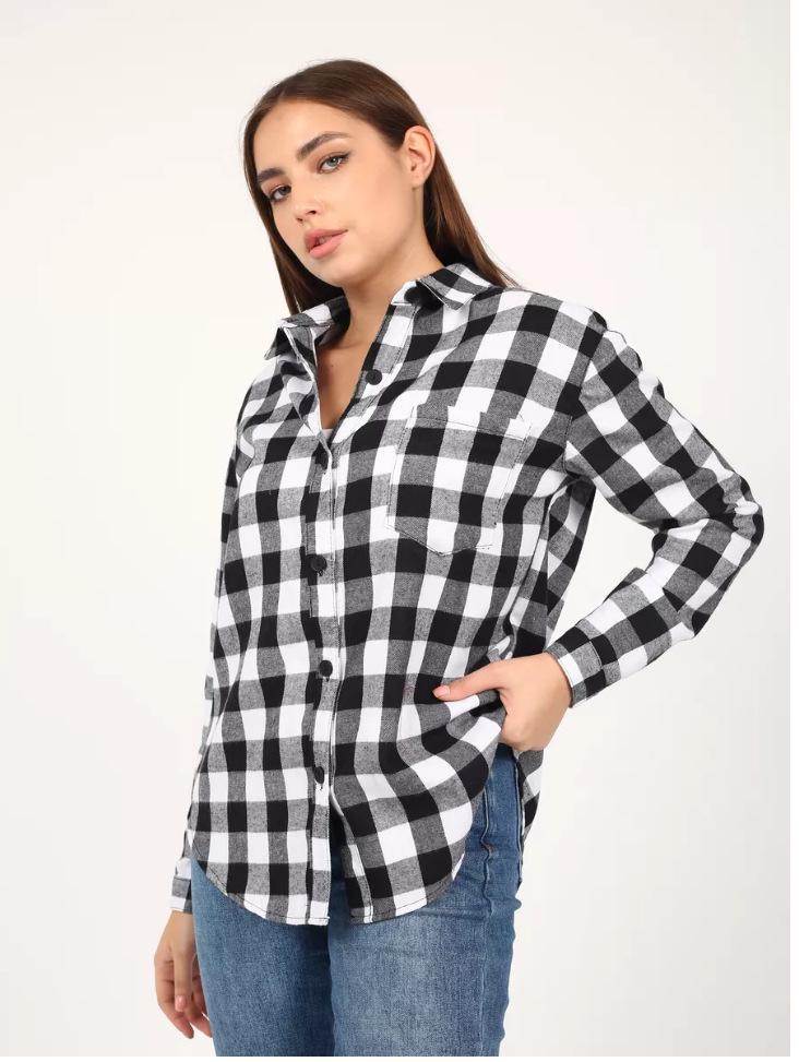 Autumn 2025 Women's Casual Plaid Shirt