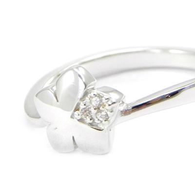 Silver Ring 'Flora' White