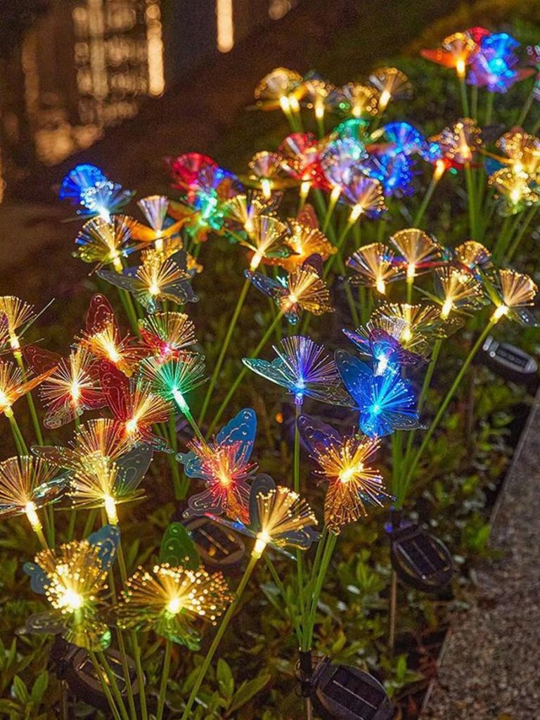 Solar LED Fiber Optic Butterfly Light: Waterproof Garden, Lawn & Courtyard Decoration
