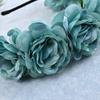 Fashion Women Bride Flowers Headband Mexican Style Rose Flower Crown Hairband Ladies Elastic Beach Hair Accessories Headband