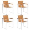 Exclusive House - Garden Chairs Set of 4 with Cushions Solid Acacia Wood