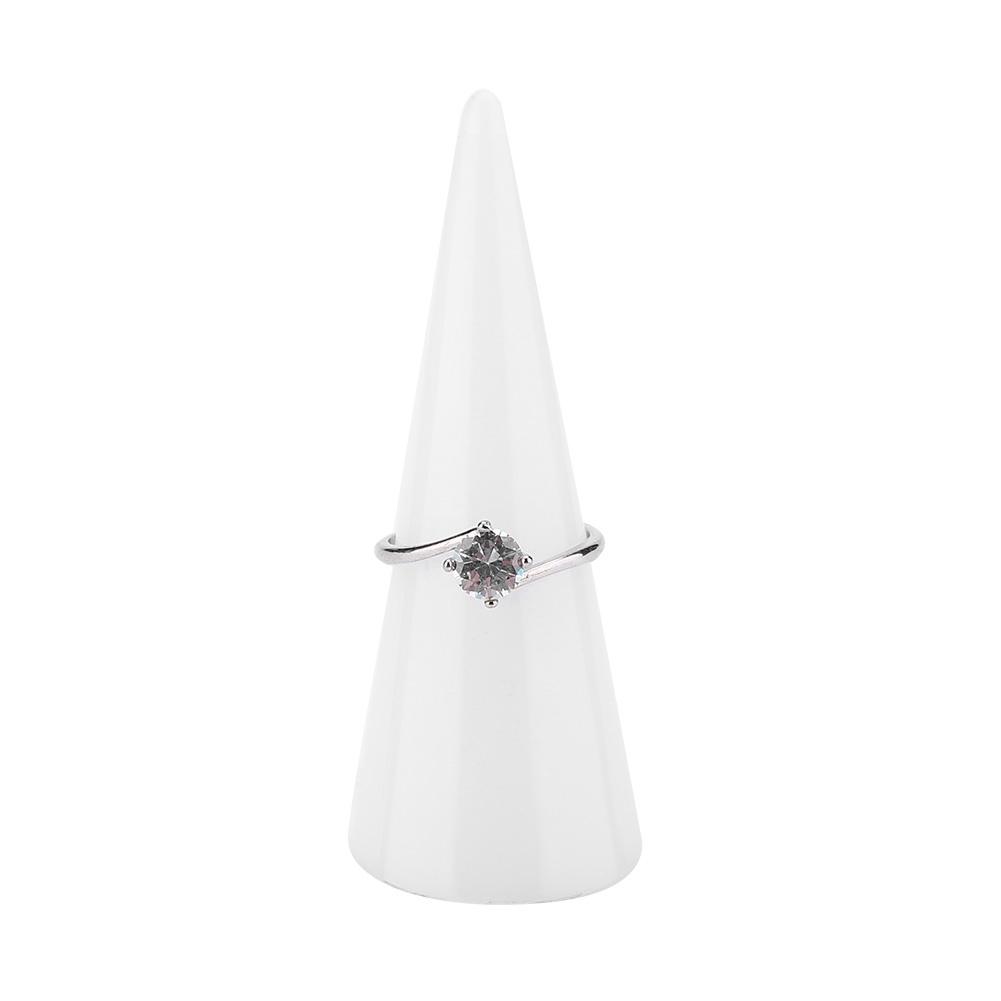 5 Stück Einzel-Finger-Display Halter Vitrinenständer Schmuck s (Weiß)