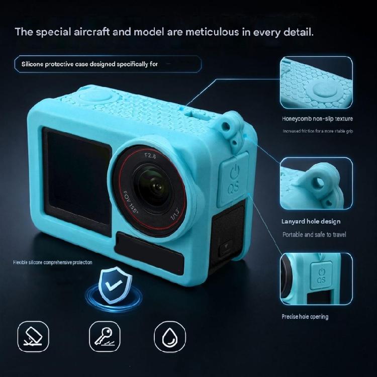 Action Camera Protective Case for Action 5Pro with Lens Cover Lanyard for Outdoor Cycling and Hiking Recording
