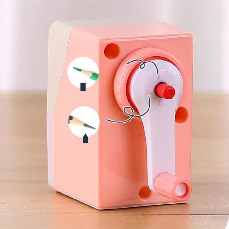 Classroom Manual Pencil Sharpener with Shavings Container, Auto Feeding In Adjustable Thickness Sharpener for Student