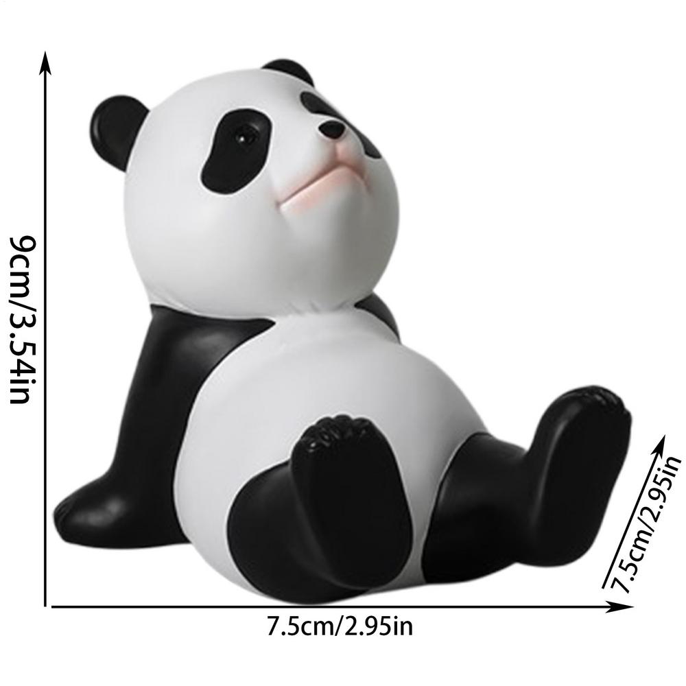 Cartoon Panda Phone Stand Universal Cute Panda Mobile Phone Holder Modern Resin Sculpture Statue Panda Desk Accessories