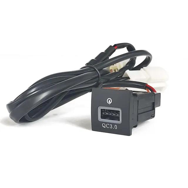 Car USB Charger PD Quick Charge QC3.0 Phone Charging Adapter Outlet Button For Volkswagen Golf 6 Jetta 5 MK6 Scirocco 2006-2012