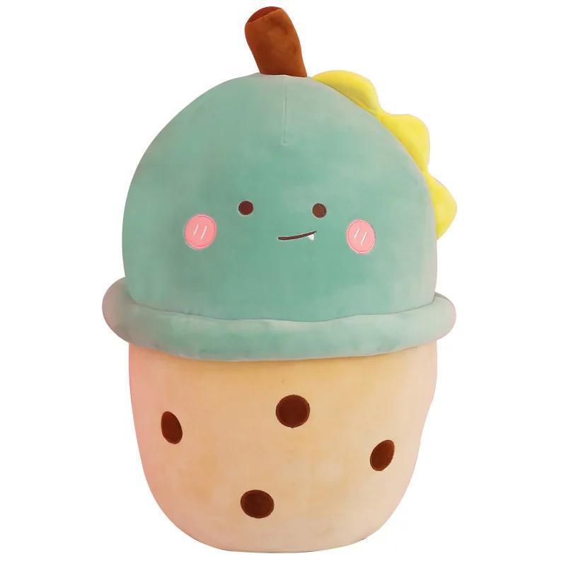 Cute Milk Tea Animal Plush Pillows Rabbit Plush Pliiows Bear Plush Pillows Dinosaur Toy Plush Pillows Girl Gifts Sofa Pillows