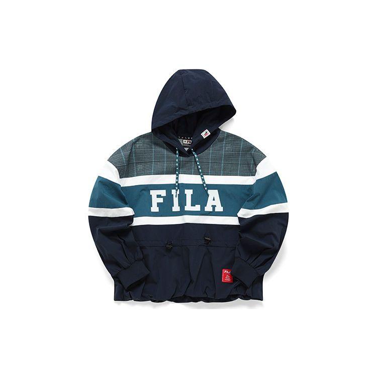 

FILA X MIHARA YASUHIRO Logo Print Color Block Sports Hoodie Women hoodies Dark-Abyss-Blue F11W213201F-NV XL