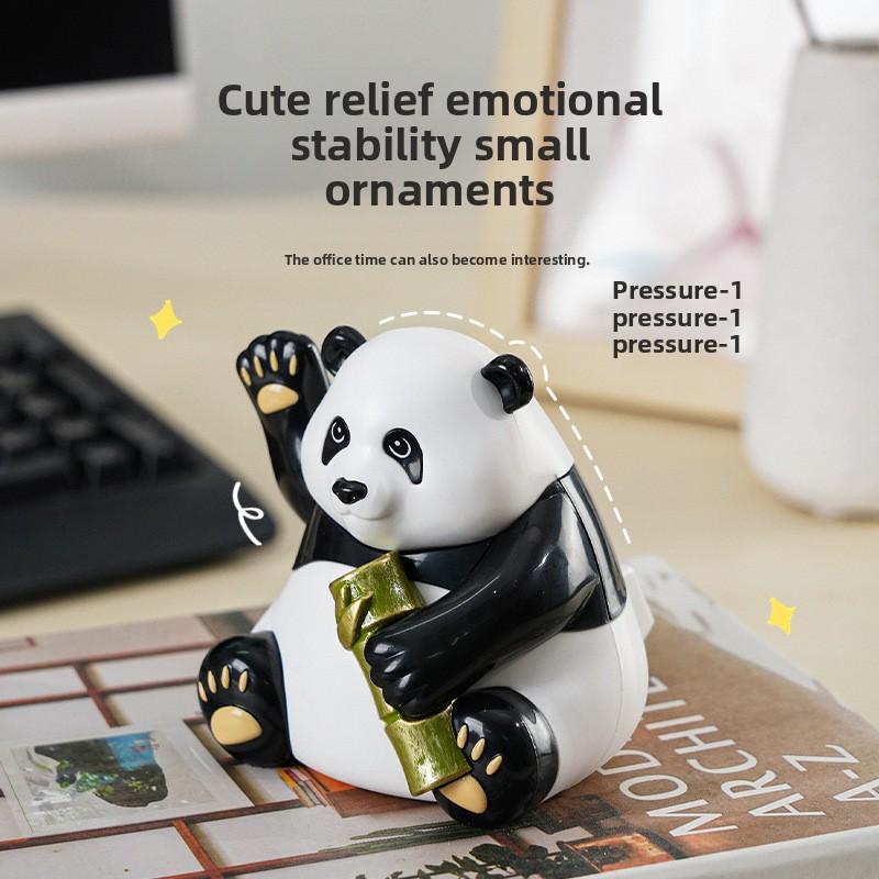 New Car Decoration Solar Energy Decoration Shaking Head Doll Cute Panda Shape Decoration Gift Creative Interior Automotive