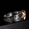 Plain and Trendy Men's Star Tail Ring Retro Five-pointed Star Ring