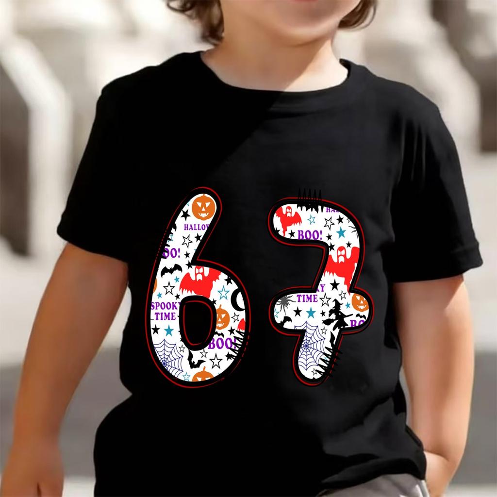 Tops Italian Brainrot 67 Meme T-Shirt Girls/Boys Building Block Ice Cream Reindeer Christmas Gift T-Shirt Kawaii Kids Clothes