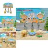 Brave Bear Go Sea Resin Keychain With Coconut Tree And Swim Ring Design For Kids And Teens