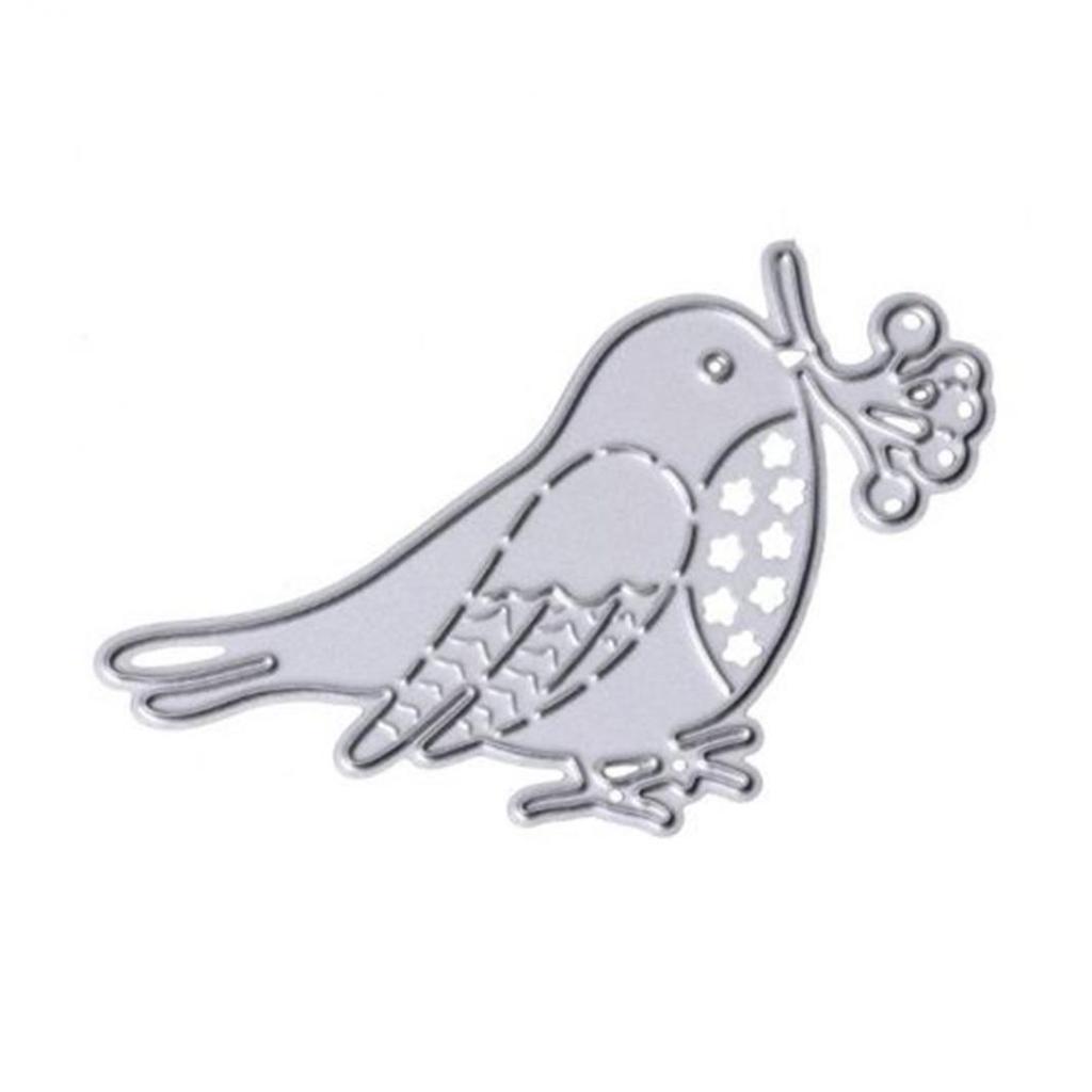 Härliga Fågel Stansmallar Schablon DIY Scrapbook Papper Kort Prägling Hantverksverktyg