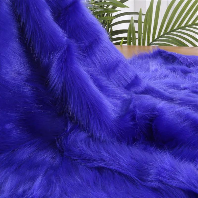 5cm Plush Thickened Fur Fabric By The Meter Coats Bags Clothes Sewing High-grade Imitation Fox Cloth Decorative Winter Plain Diy