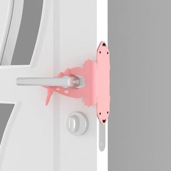 Tecknad Dörrdämpare Mjuk Justerbar Silikon Dörrlåsskydd Minskar Ljud Låshylsa Buffert Passar De Flesta Dörrar för Baby Sovrum Barnkammare