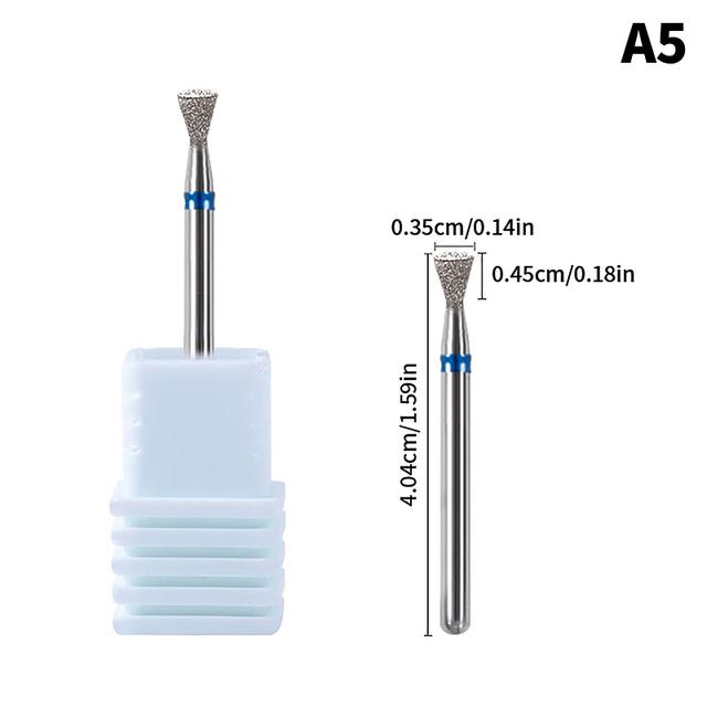 Nail Drill Nails Milling Cutter Carbide Cuticle Clean Rotary Electric Manicure Pedicure Round Top Diamond Nail Drill Bit