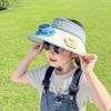 Neuer Sommer Kinder Sonnenschutzhut mit Ventilator Solar Deckenhut UV-Schutz Baby Sonnenhut