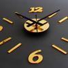DIY 3D Acrylic Mirror Wall Clock Creative Wall Stickers Europe Quartz Living Room Clock Home Decoration High Quality