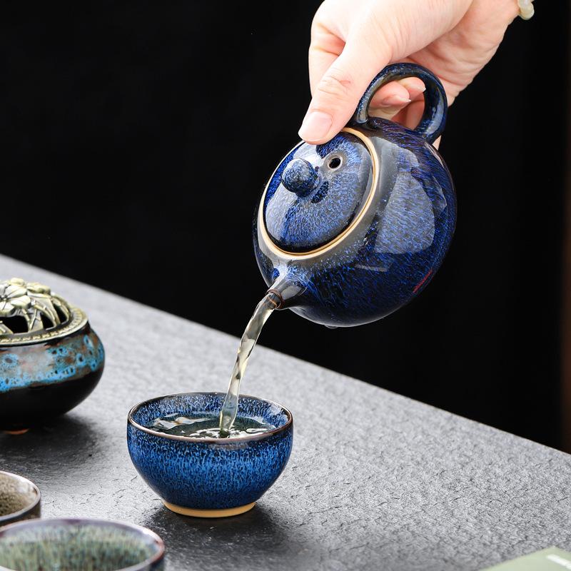 Tea set, household high-end light luxury ceramic teapot, tea cup gift box, gift gift for elders, business matching gift for leaders